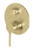 Vivid Slimline Oval SwitchMix Wall Bath & Shower Diverter Mixer Fit-Off Kit Brushed Gold [288962]