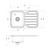 1000 Series Single LH Bowl Sink with Drainer with Hole Polished Stainless Steel [303199]
