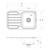 1000 Series Single Bowl Sink with Drainer No Hole Polished Stainless Steel [303184]