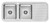 1000 Series Double LH Bowl Sink with Drainer with Hole Polished Stainless Steel [303171]