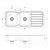 1000 Series Double LH Bowl Sink with Drainer with Hole Polished Stainless Steel [303171]