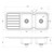 1000 Series Double RH Bowl Sink with Drainer with Hole Polished Stainless Steel [303166]