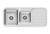 1000 Series 1 and 3/4 LH Bowl Sink with Drainer with Hole Polished Stainless Steel [303189]