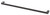 Gloss Single Towel Rail 800mm Brushed Carbon [303161]