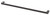 Gloss Single Towel Rail 800mm Brushed Carbon [303161]