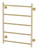 Radii Heated Towel Ladder 550 x 740mm Brushed Gold Round Plate [303175]