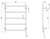 Radii Heated Towel Ladder 550 x 740mm Brushed Gold Round Plate [303175]