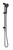 Vivid Slimline Water Through Rail Shower Matte Black [303084]
