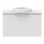 Mosman Mini Vanity with Basin 600mm 1 Door, Ultra White Matte & Grey Travertine [304068]
