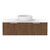 Mosman Vanity with Centre Basin 1200mm 2 Drawer, Florentine Walnut & Grey Travertine [304056]
