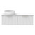 Mosman Vanity with Left Hand Basin 1200mm 2 Drawer, Ultra White Matte & Alabaster [304067]