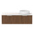 Mosman Vanity with Right Hand Basin 1200mm 2 Drawer, Florentine Walnut & Grey Travertine [304014]