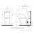 Opal Cleanflush Easy Height Wall Faced Close Coupled Suite with Double Flap Seat and Armrest White [166491]