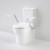 Opal Cleanflush Easy Height Wall Faced Close Coupled Suite with Double Flap Seat and Armrest White [166491]