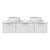 Mosman Vanity with Double Basin 1500mm 3 Drawer, Ultra White Matte & Grey Travertine [304027]