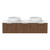 Mosman Vanity with Double Basin 1500mm 3 Drawer, Florentine Walnut & Grey Travertine [304032]