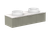 Mosman Vanity with Double Basin 1500mm 3 Drawer, Topiary & Grey Travertine [304028]