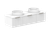 Mosman Vanity with Double Basin 1500mm 3 Drawer, Ultra White Matte & Bright White [304047]