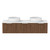 Mosman Vanity with Double Basin 1500mm 3 Drawer, Florentine Walnut & Bright White [304039]