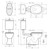 Stella Care Grey Adjustable Link Toilet Suite Gloss White [304187]