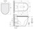 Koko Tornado Flush Wall-Faced Pan + Slim Seat ONLY (cistern not included) P-Trap Gloss White [304320]