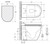 Koko Wall-Faced Toilet Suite Pan + Seat + R&T In-Wall Cistern P-Trap Matte Black [304226]