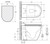 Koko Wall-Faced Pan + Seat ONLY (cistern not included) S-Trap Matte Black [304120]