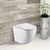 Koko Tornado Flush Wall-Faced Toilet Suite Pan + Slim Seat + R&T In-Wall Cistern P-Trap Matte White [304237]