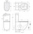 Alix Back-to-Wall Toilet Suite Pan + Seat + Geberit Cistern S -Trap 90-160 Gloss White [304172]