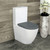 Alix Back-to-Wall Toilet Suite Pan + Seat + Geberit Cistern S -Trap 90-160 Gloss White [304172]