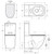 Alix Back-to-Wall Toilet Suite Pan + Slim Seat + Geberit Cistern S-Trap 90-160 Gloss White [304311]