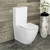 Alix Back-to-Wall Toilet Suite Pan + Slim Seat + Geberit Cistern S-Trap 90-160 Gloss White [304311]