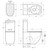 Alix Back-to-Wall Toilet Suite Pan + Seat + Geberit Cistern P-Trap Gloss White [304168]