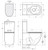 Alix Back-to-Wall Toilet Suite Pan + Slim Seat + Geberit Cistern P-Trap Gloss White [304174]