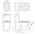 Isabella Back-to-Wall Toilet Suite Pan + Slim Seat + Geberit Cistern P-Trap Gloss White [304318]