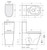 Isabella Back-to-Wall Toilet Suite Pan + Seat + R&T Cistern P-Trap Gloss White [304327]