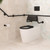 Isabella Care Wall-Faced Toilet Suite Pan & Blue Seat + R&T In-Wall Cistern + Care Raised White Flush Buttons P-Trap Gloss White [304302]