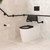 Isabella Care Wall-Faced Toilet Suite Pan & Blue Seat + R&T In-Wall Cistern + Care Raised Chrome Flush Buttons S-Trap Gloss White [304161]