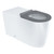 Isabella Care Wall-Faced Toilet Suite Pan & Grey Seat + V-01 In-Wall Cistern (Flush buttons not included) P-Trap Gloss White [304272]