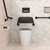 Isabella Care Wall-Faced Toilet Suite Pan & Grey Seat + V-01 In-Wall Cistern (Flush buttons not included) P-Trap Gloss White [304272]