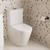 Kaya Tornado Flush Back-to-Wall Toilet Suite Pan + Slim Seat + R&T Cistern S-Trap 90-160 Gloss White [304319]