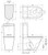 Kaya Tornado Flush Back-to-Wall Toilet Suite Pan + Slim Seat + Geberit Cistern S-Trap 90-160 Gloss White [304256]