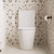 Kaya Tornado Flush Back-to-Wall Toilet Suite Pan + Slim Seat + Geberit Cistern S-Trap 90-160 Gloss White [304256]