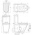 Kaya Tornado Flush Back-to-Wall Toilet Suite Pan + Seat + Geberit Cistern S-Trap 90-160 Gloss White [304143]