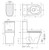 Aluca Tornado Flush Back-to-Wall Toilet Suite Pan + Slim Seat + Geberit Cistern S-Trap 90-160 Gloss White [304125]