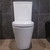 Aluca Tornado Flush Back-to-Wall Toilet Suite Pan + Seat + Geberit Cistern S-Trap 160-230 Gloss White [304298]