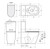 Aluca Tornado Flush Back-to-Wall Toilet Suite Pan + Seat + R&T Cistern P-Trap Gloss White [304170]