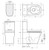 Aluca Tornado Flush Back-to-Wall Toilet Suite Pan + Slim Seat + R&T Cistern P-Trap Gloss White [304216]