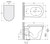 Aluca Tornado Flush Wall-Faced Pan + Seat ONLY (cistern not included) S-Trap Gloss White [304166]