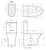 Escola Back-to-Wall Toilet Suite S-Trap 90-160 Gloss White [304160]